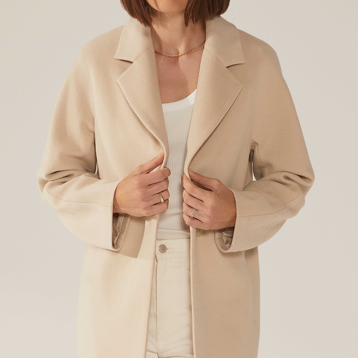 Risa Cashmere-Wool Button Down Coat by Italic