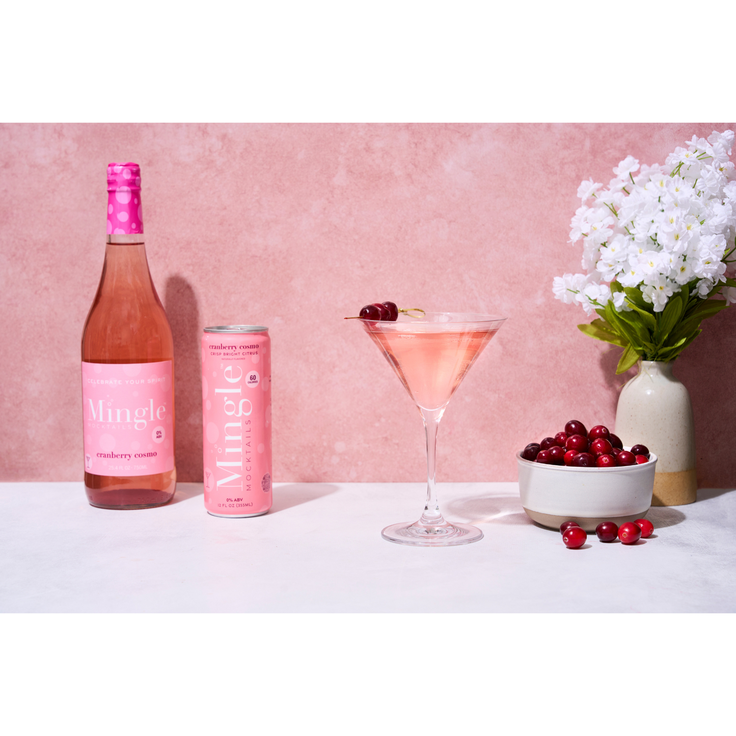 Mingle Mocktails Cranberry Cosmo- Non Alcoholic Beverages