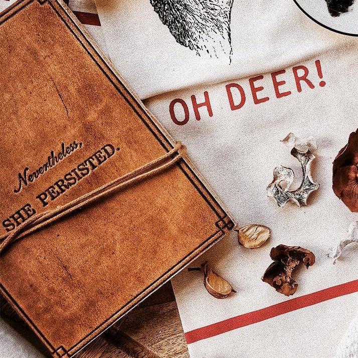 She Persisted Quote 7x5 Leather Journal