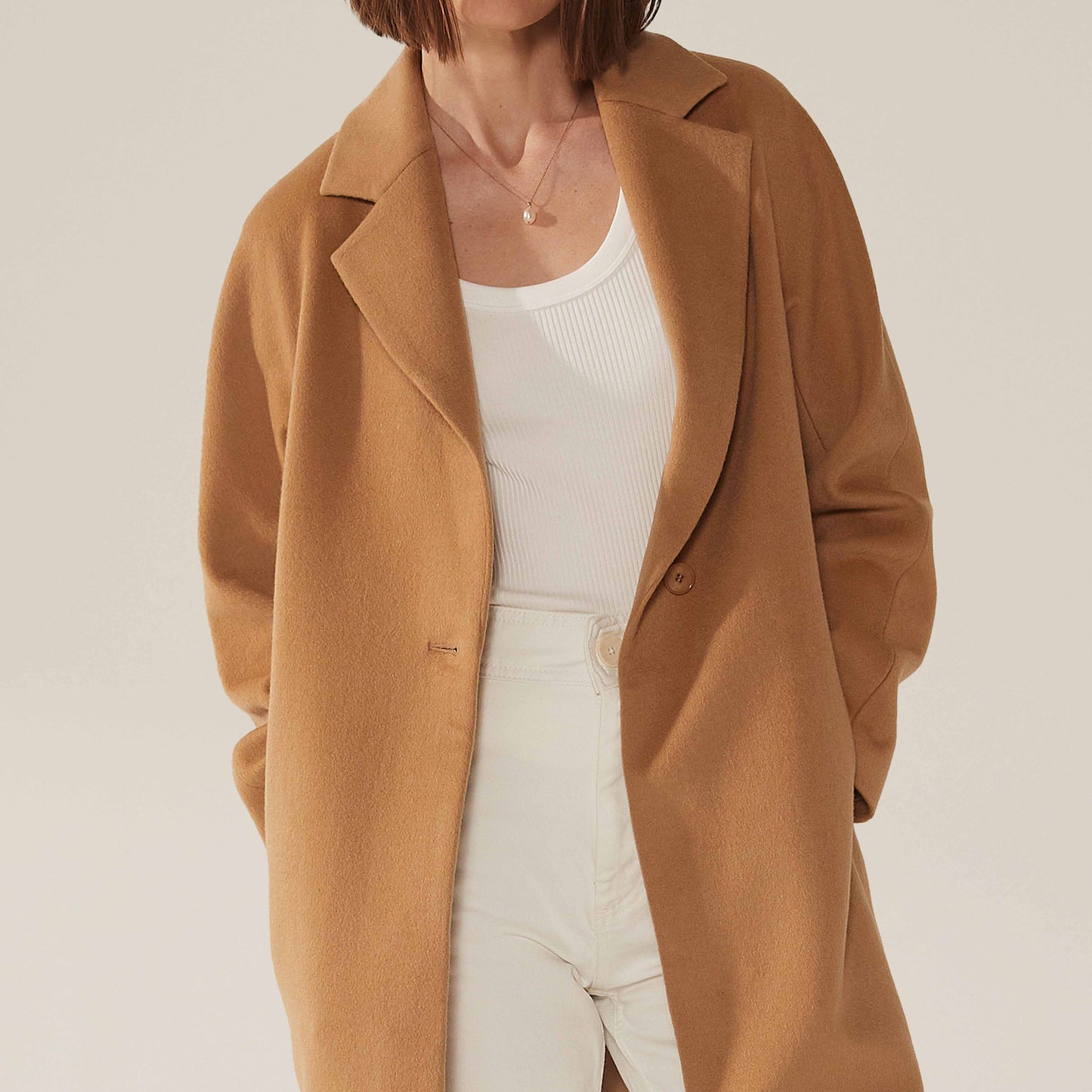Risa Cashmere-Wool Button Down Coat by Italic