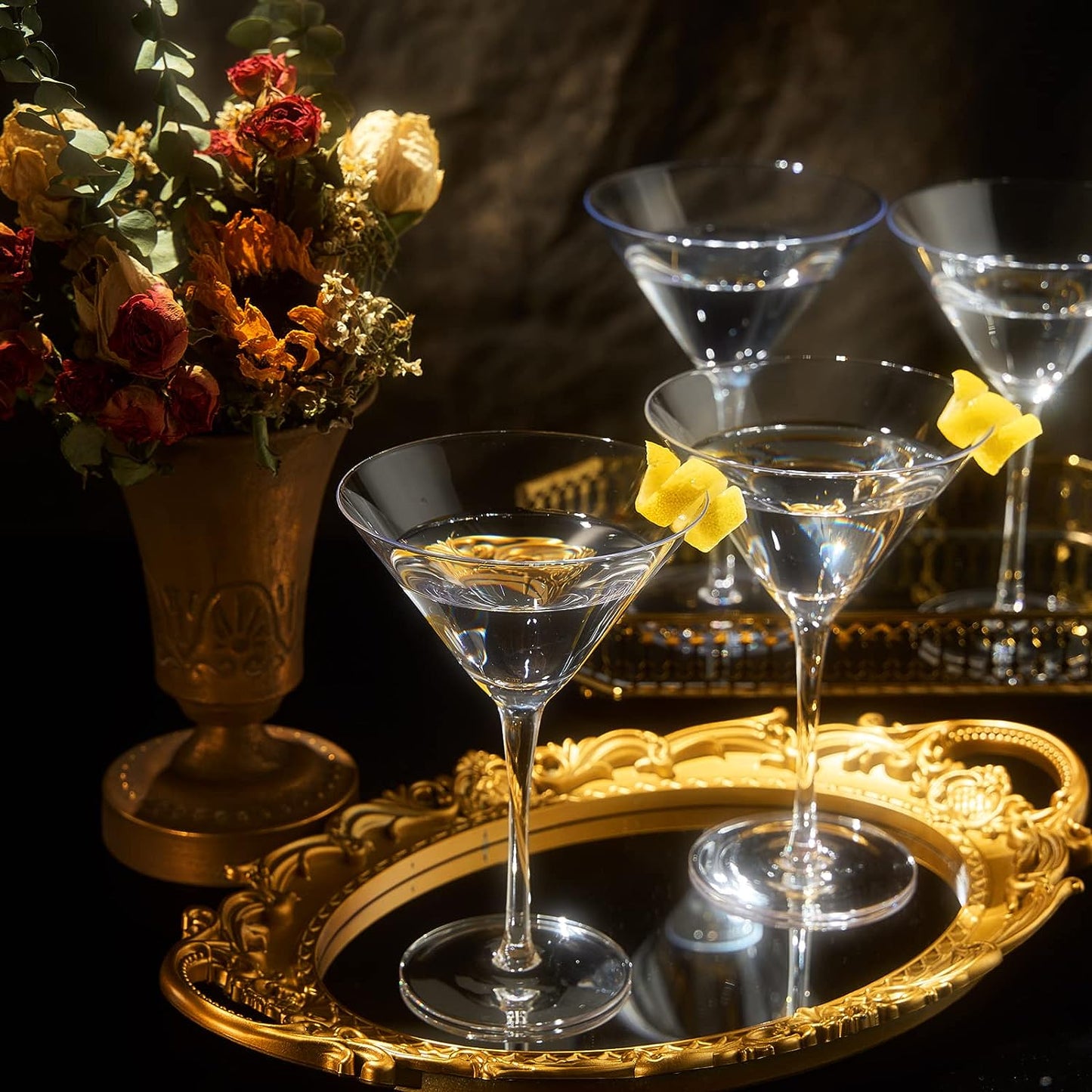 Crystal Martini Glass Set of 4- 10oz