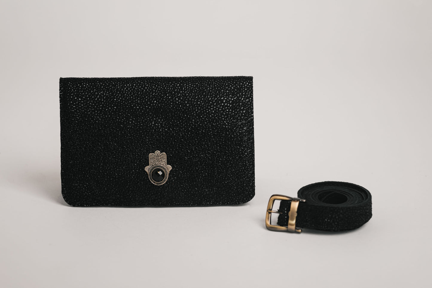 Ink leather 3-in-1 beltbag by BYNES NEW YORK