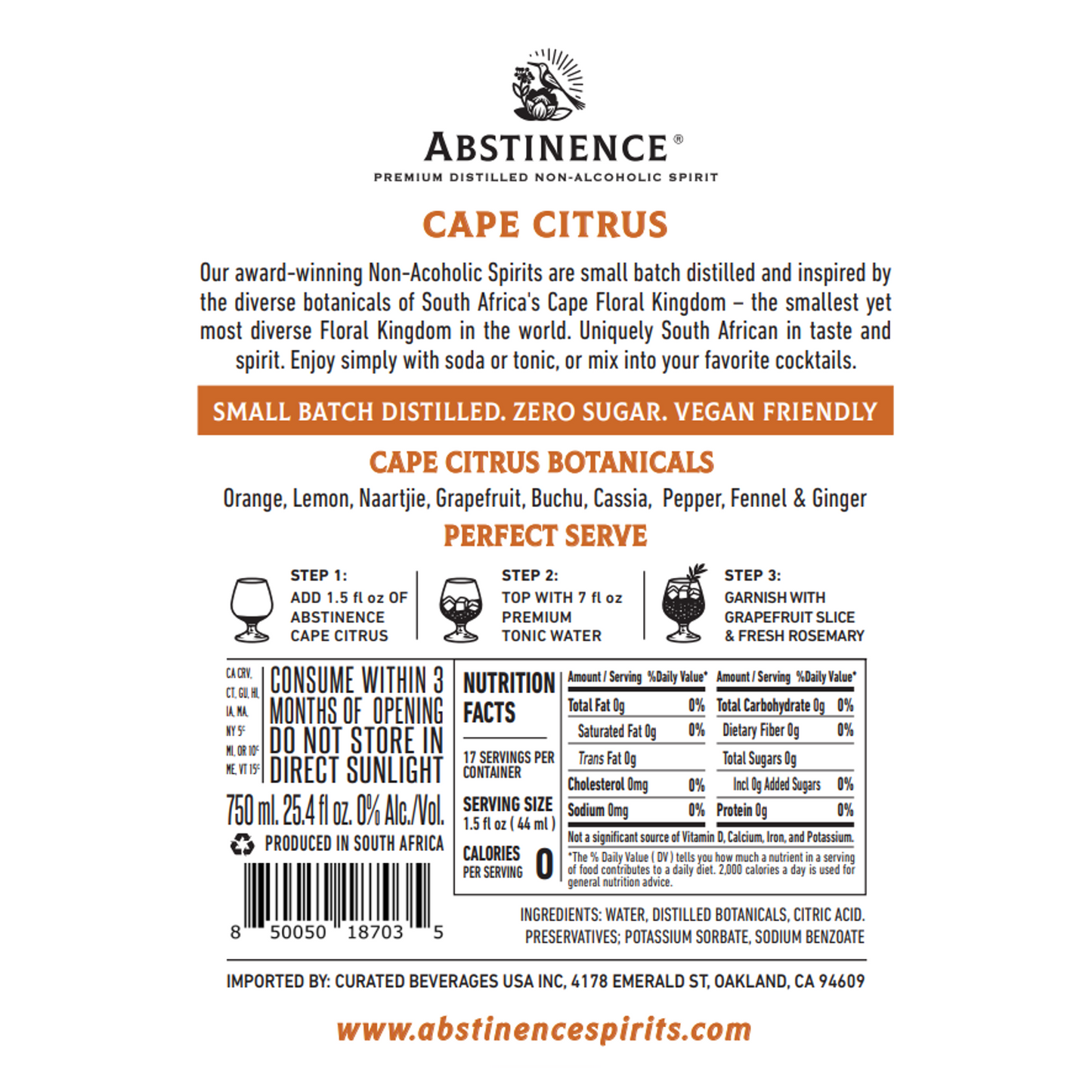 Cape Citrus by Abstinence Spirits