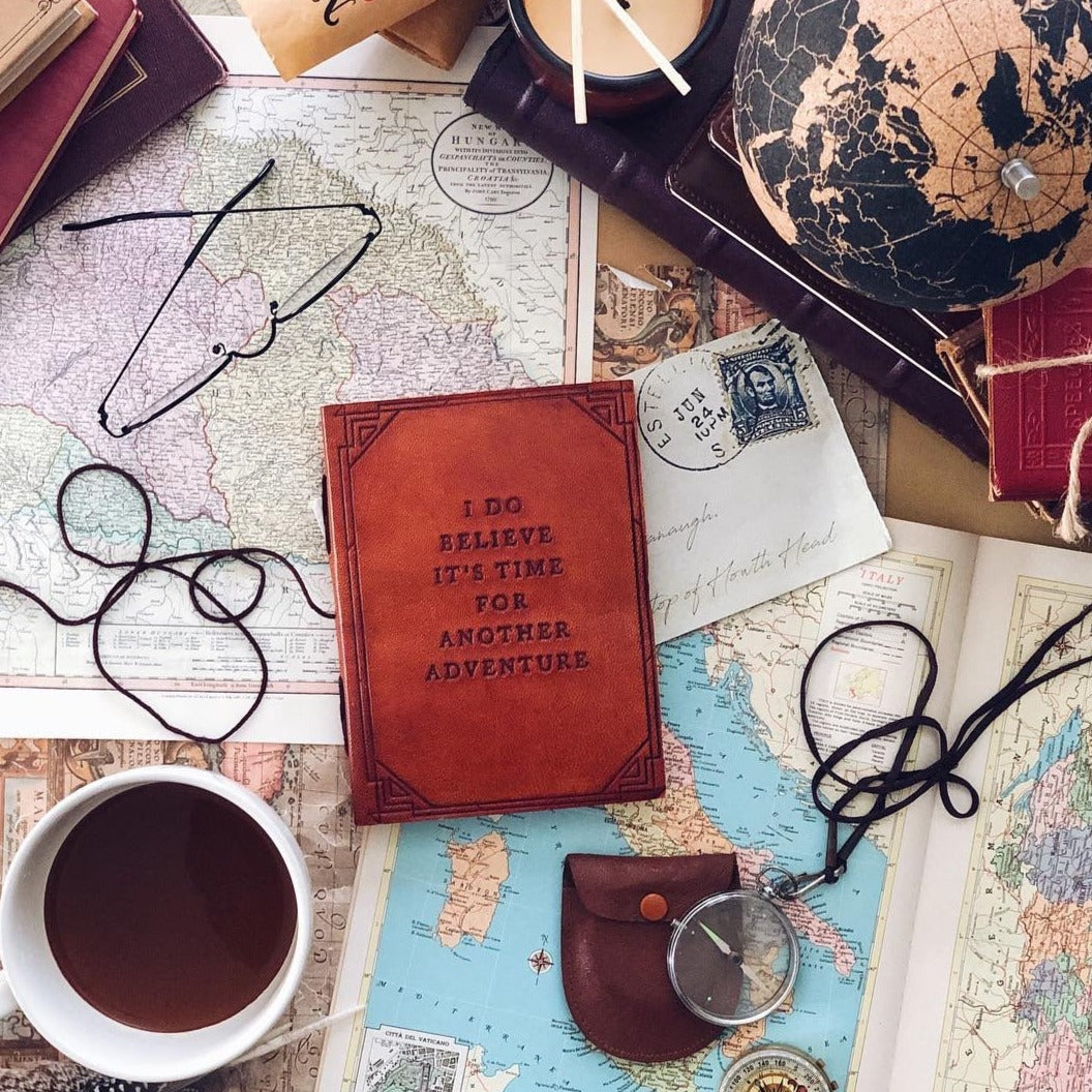 Another Adventure Quote Leather Journal