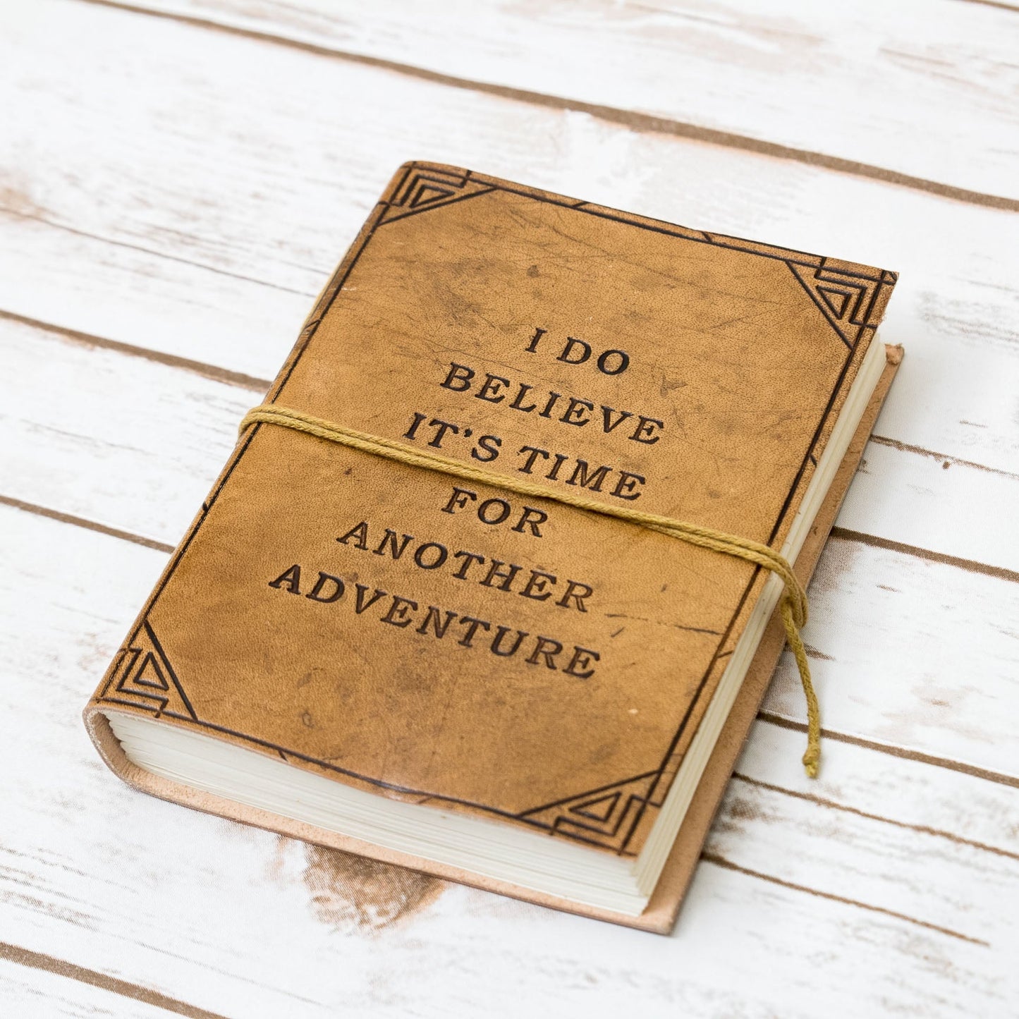 Another Adventure Quote Leather Journal
