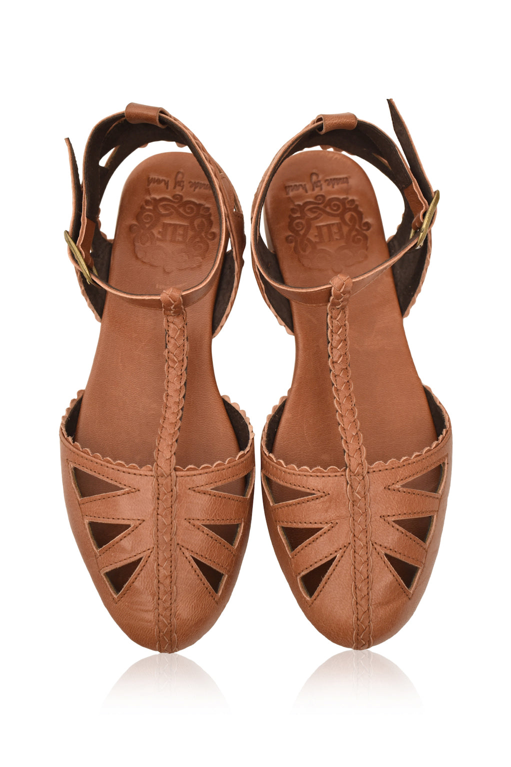 Bounty T-strap Leather Sandals by ELF