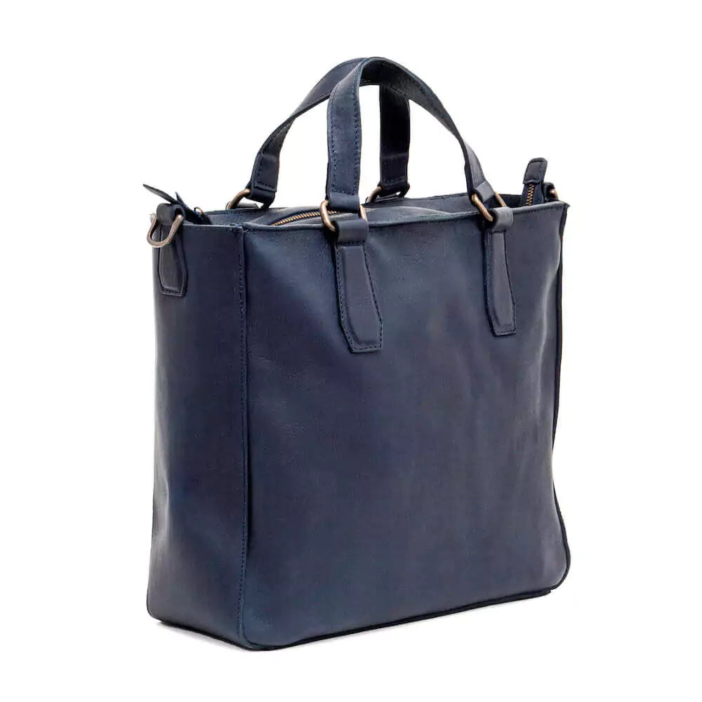 Ellington Leather Market Tote w/ Zippered Pouch by Mission Mercantile Leather Goods