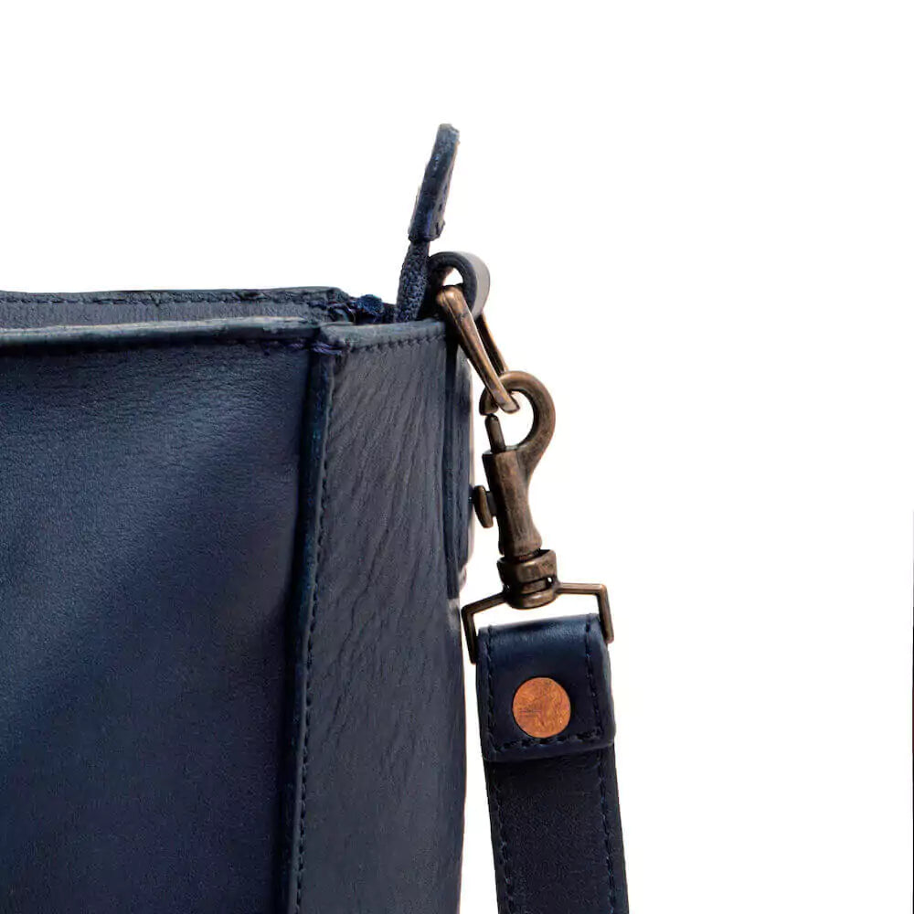 Ellington Leather Market Tote w/ Zippered Pouch by Mission Mercantile Leather Goods