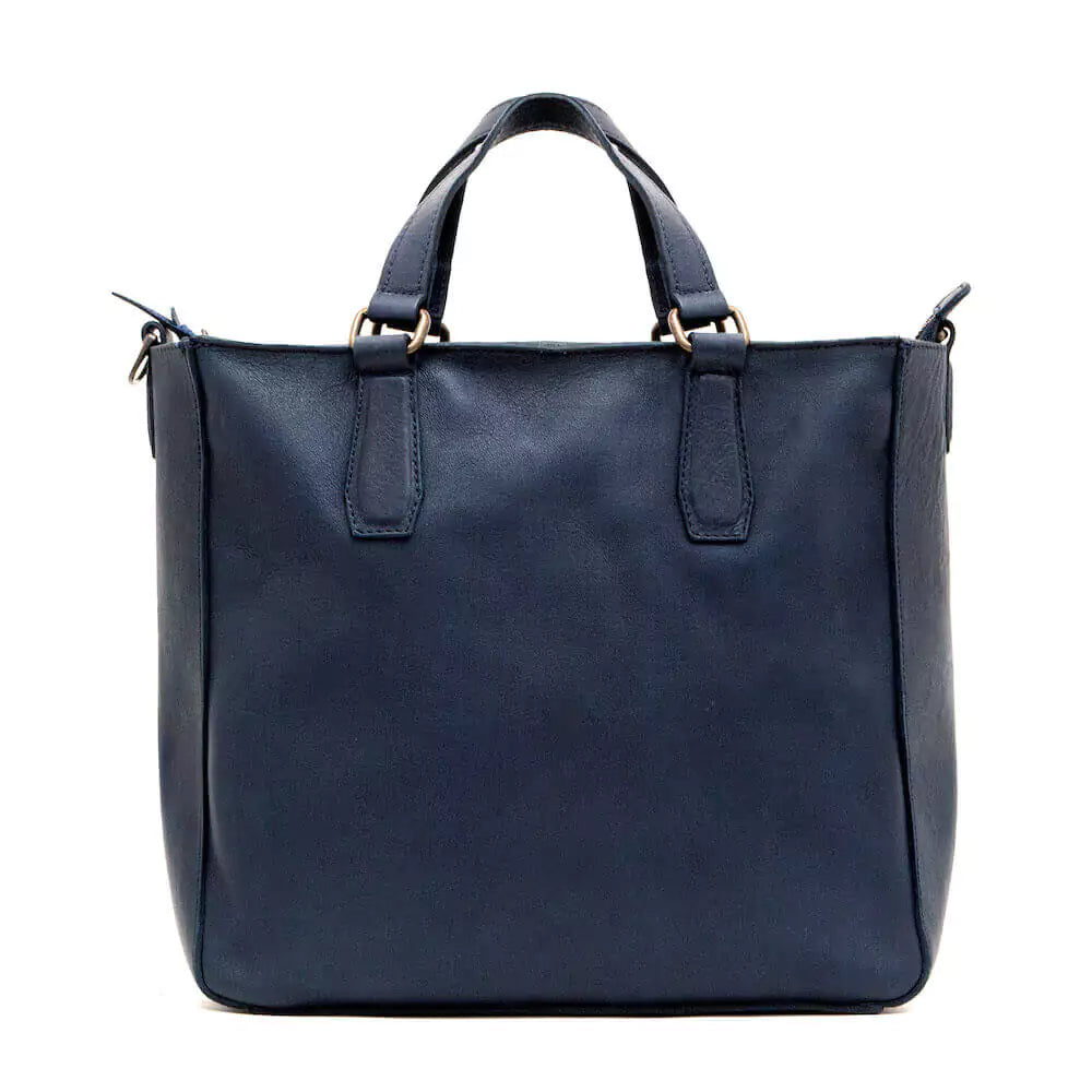 Ellington Leather Market Tote w/ Zippered Pouch by Mission Mercantile Leather Goods