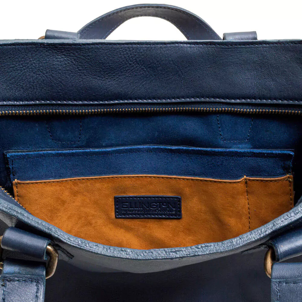 Ellington Leather Market Tote w/ Zippered Pouch by Mission Mercantile Leather Goods