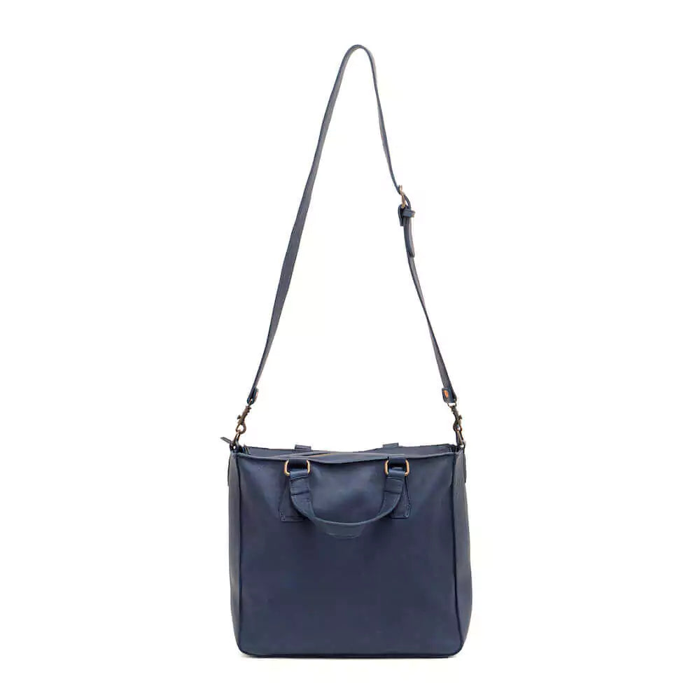 Ellington Leather Market Tote w/ Zippered Pouch by Mission Mercantile Leather Goods