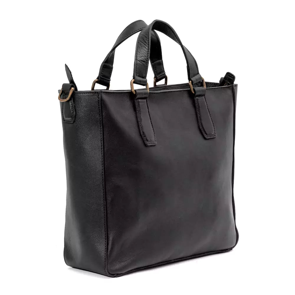 Ellington Leather Market Tote w/ Zippered Pouch by Mission Mercantile Leather Goods