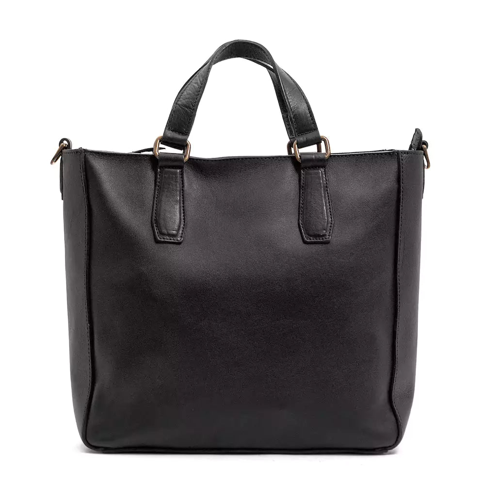 Ellington Leather Market Tote w/ Zippered Pouch by Mission Mercantile Leather Goods