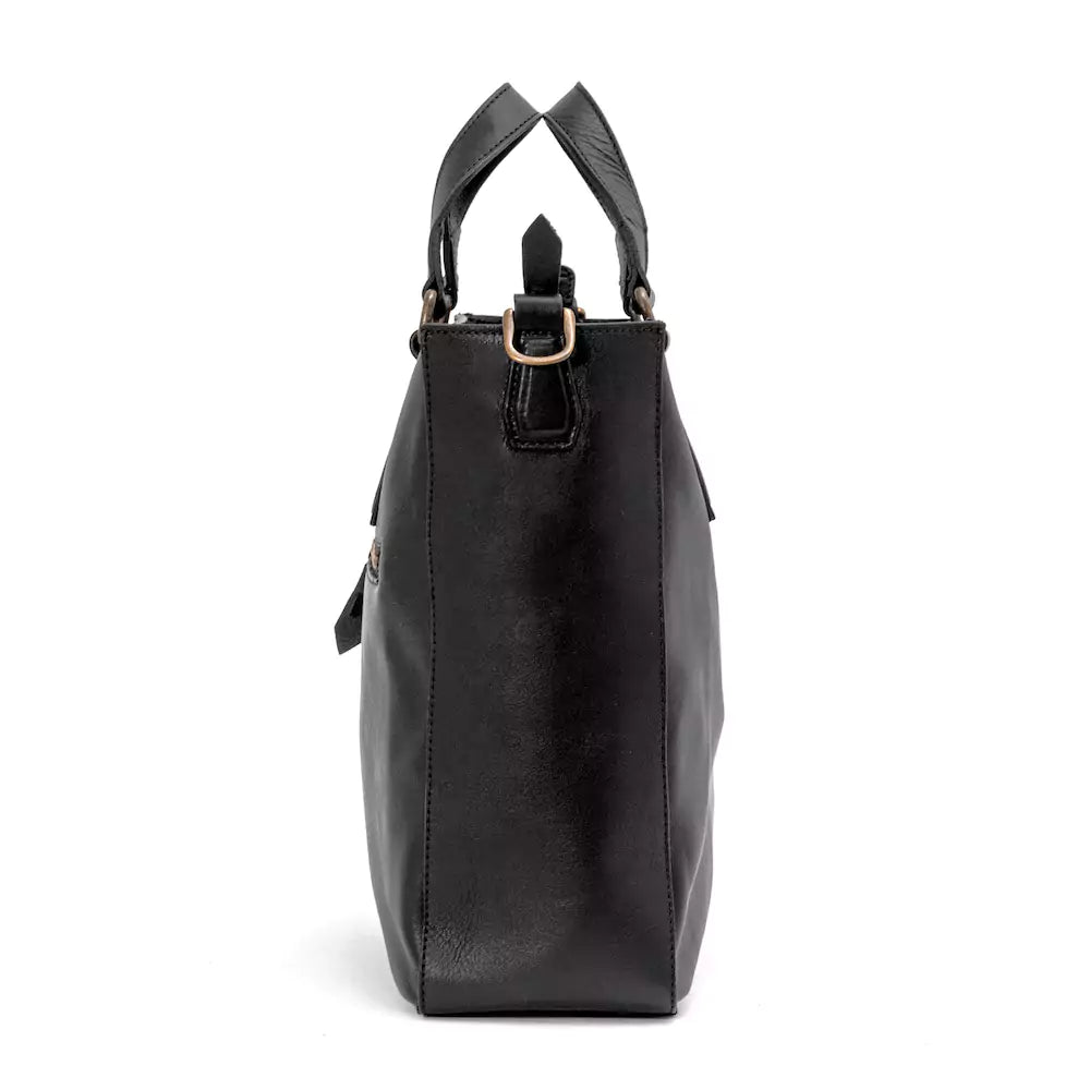 Ellington Leather Market Tote w/ Zippered Pouch by Mission Mercantile Leather Goods