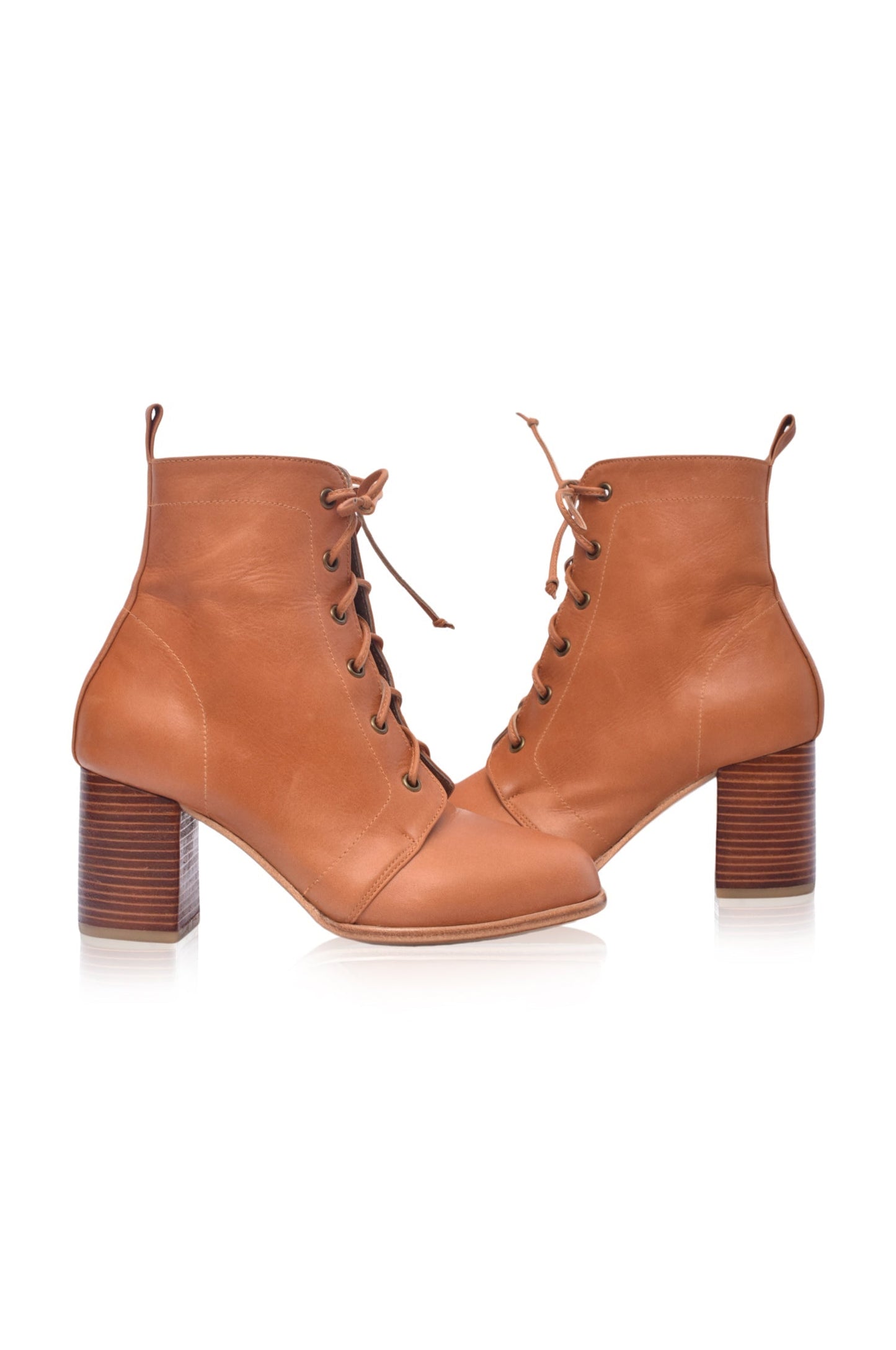Giselle Leather Heel Booties by ELF