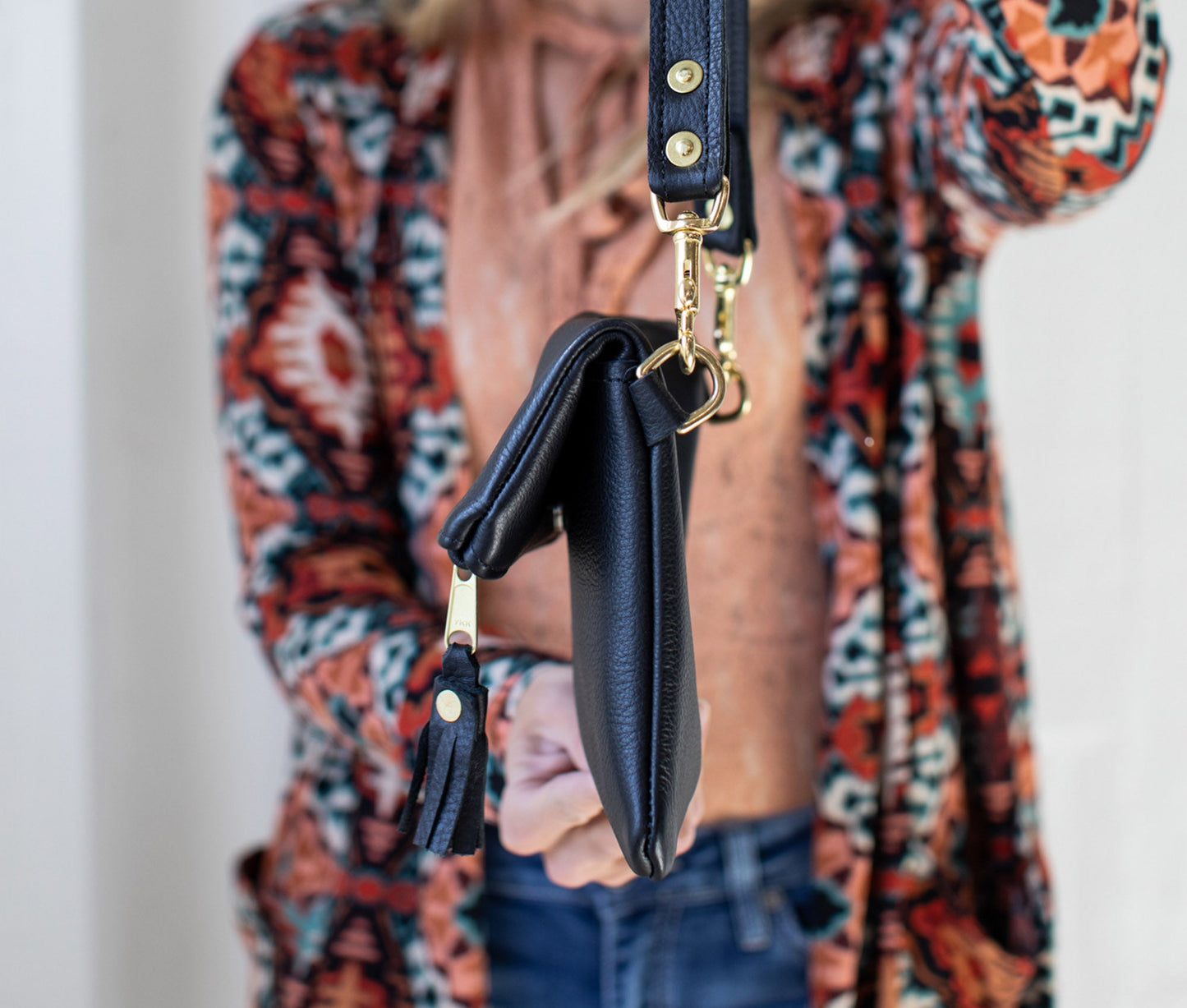 Foldover Crossbody Clutch by Lifetime Leather Co