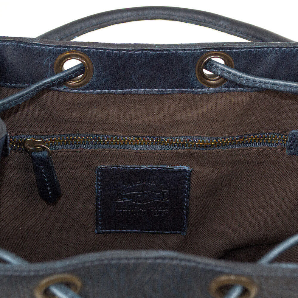 Tooled Leather Bucket Bag by Mission Mercantile Leather Goods