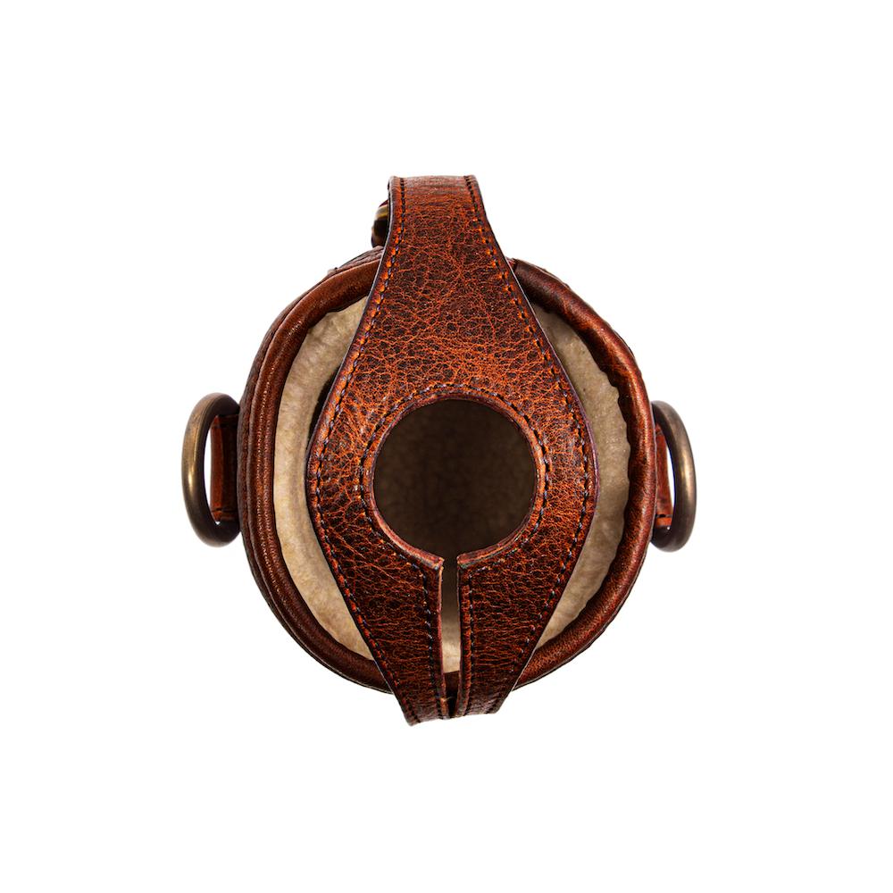 Campaign Leather Wine Tote Carrier by Mission Mercantile Leather Goods
