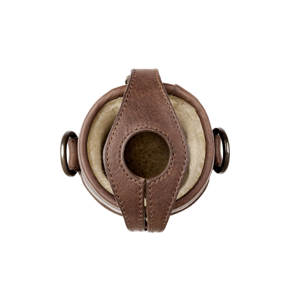 Campaign Leather Wine Tote Carrier by Mission Mercantile Leather Goods
