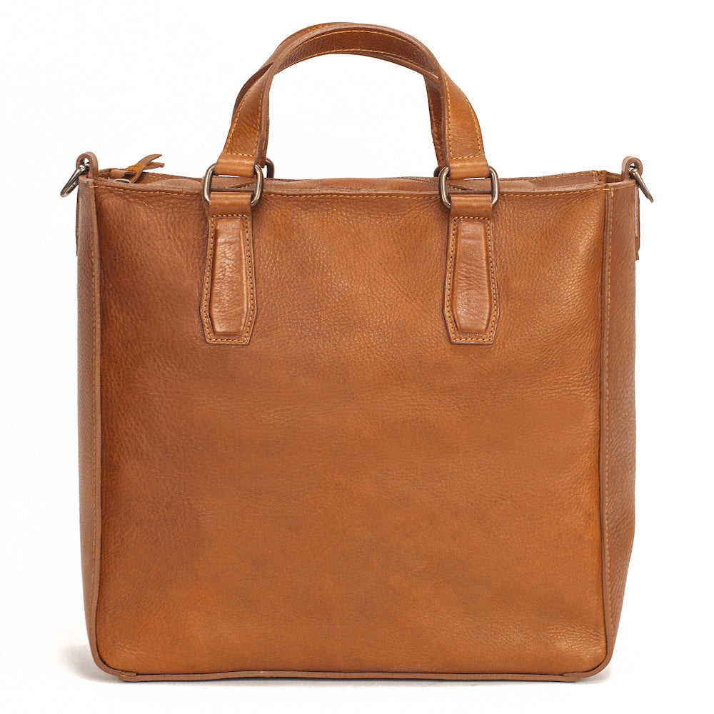 Ellington Leather Market Tote w/ Zippered Pouch by Mission Mercantile Leather Goods