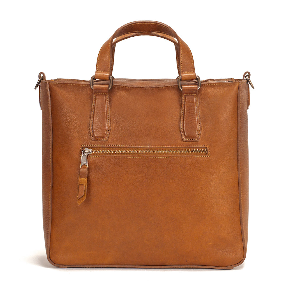 Ellington Leather Market Tote w/ Zippered Pouch by Mission Mercantile Leather Goods