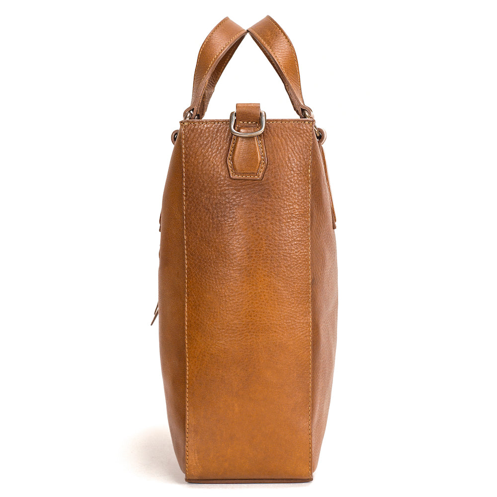 Ellington Leather Market Tote w/ Zippered Pouch by Mission Mercantile Leather Goods