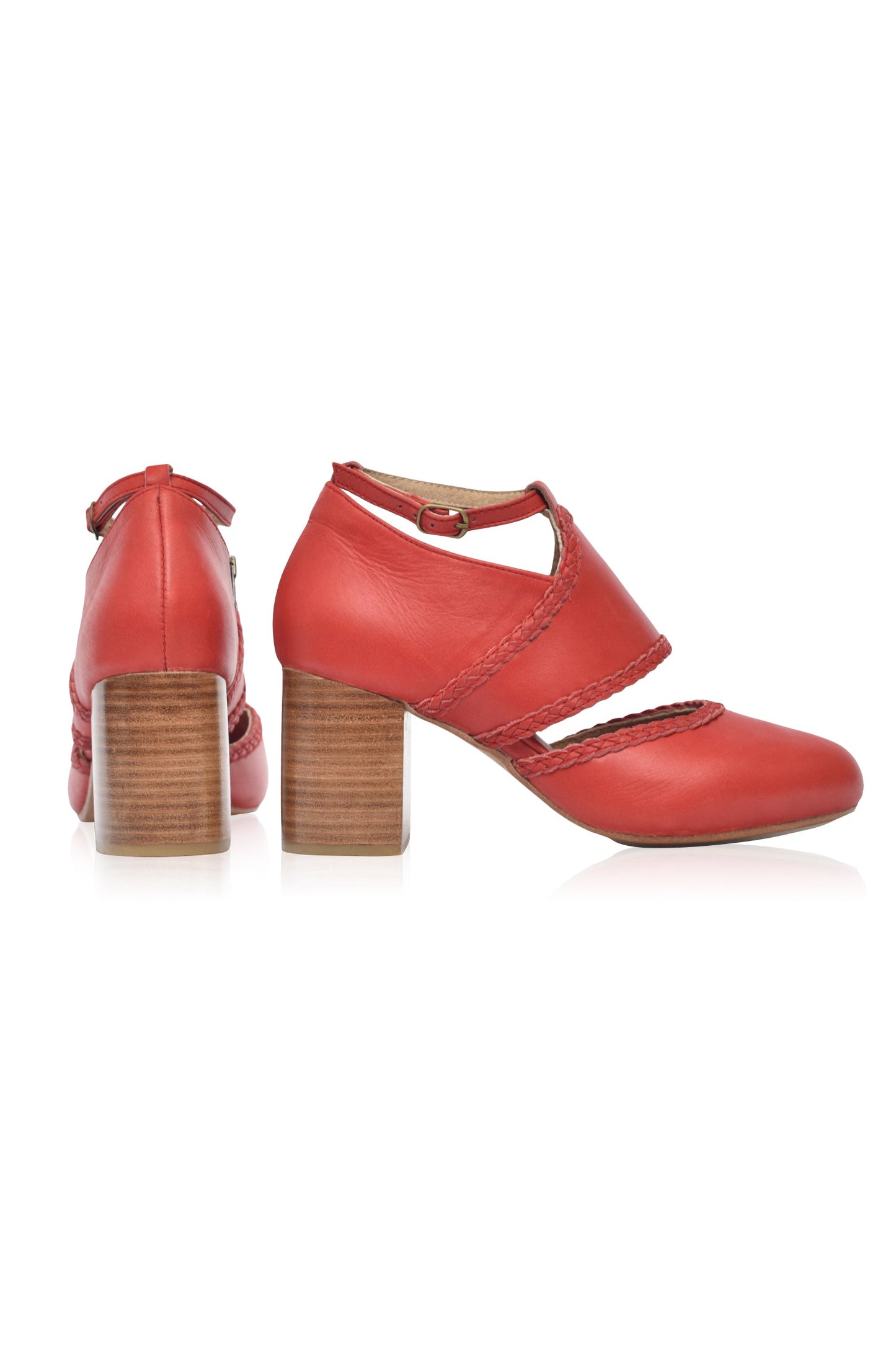 Serenity Leather Heels by ELF