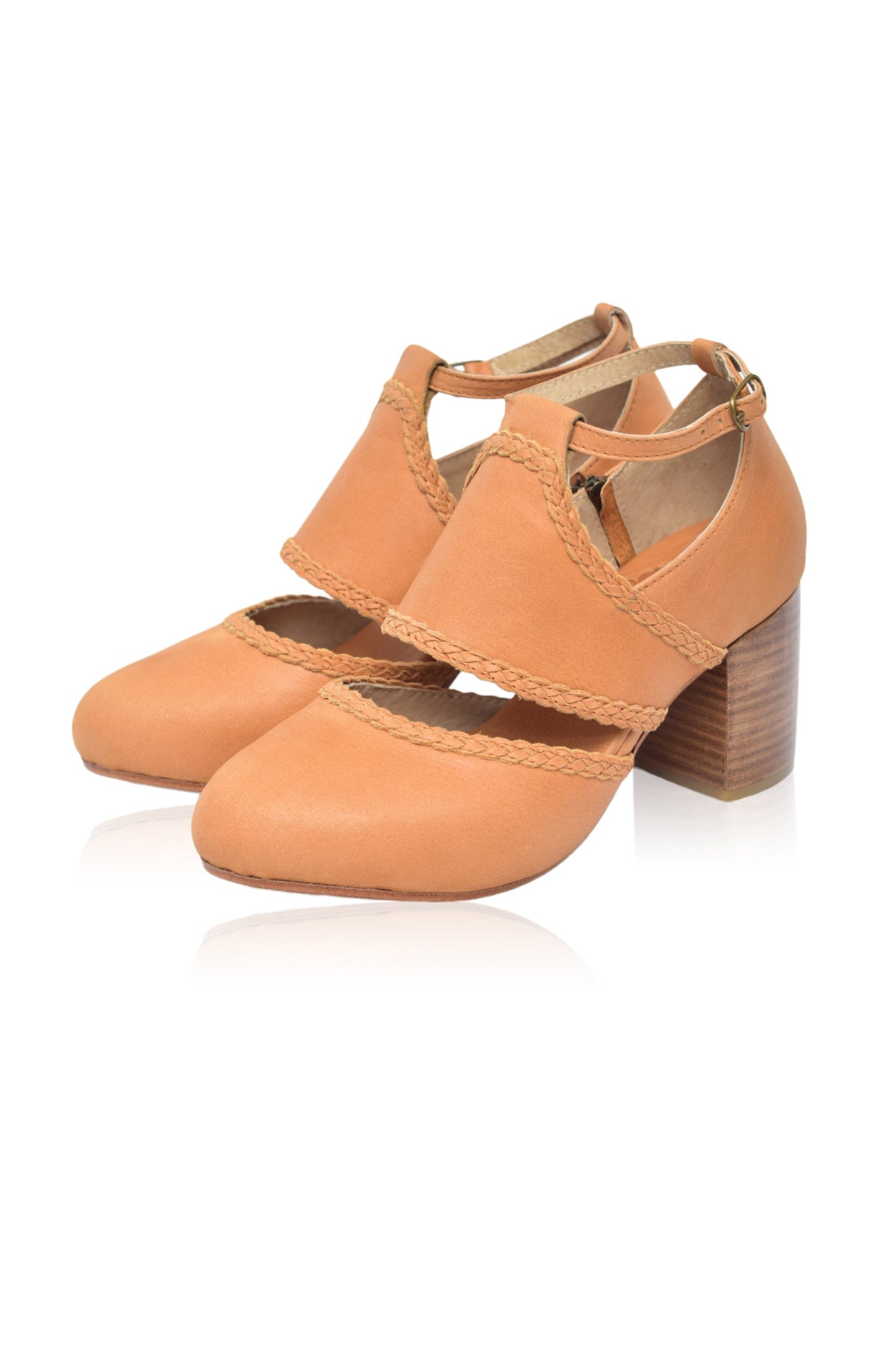Serenity Leather Heels by ELF