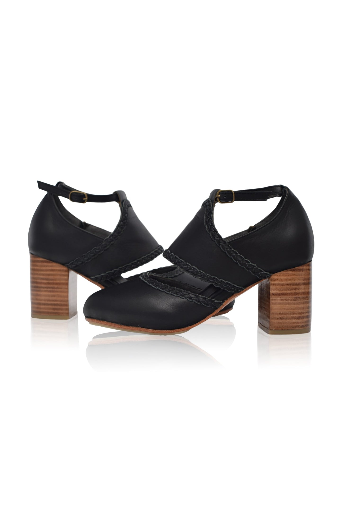 Serenity Leather Heels by ELF