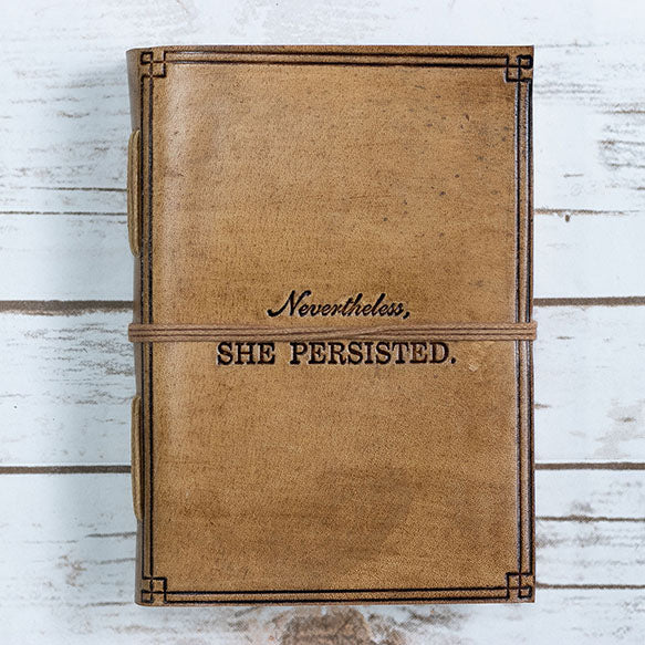 She Persisted Quote 7x5 Leather Journal