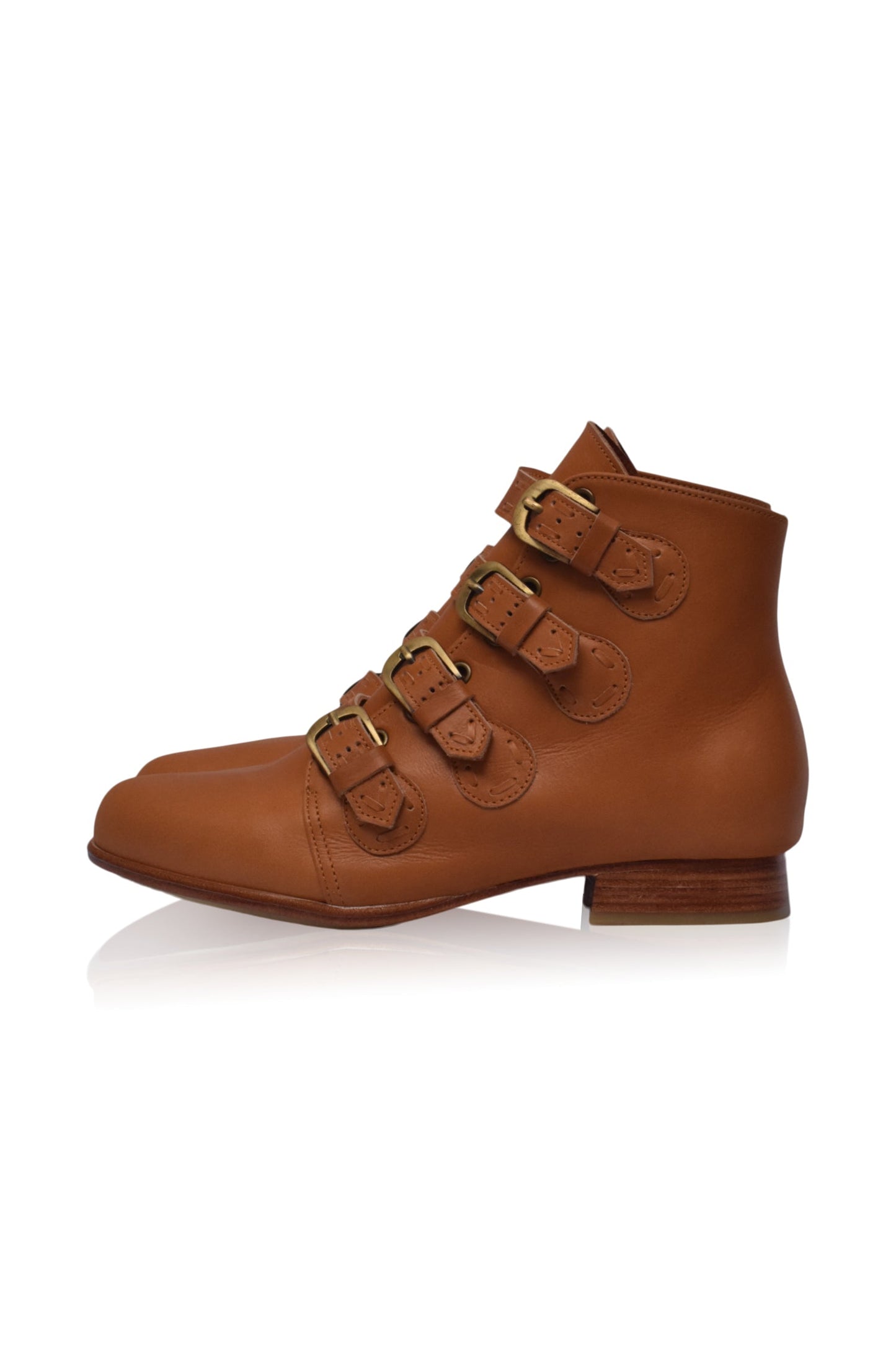 Wild Rose Leather Ankle Booties by ELF