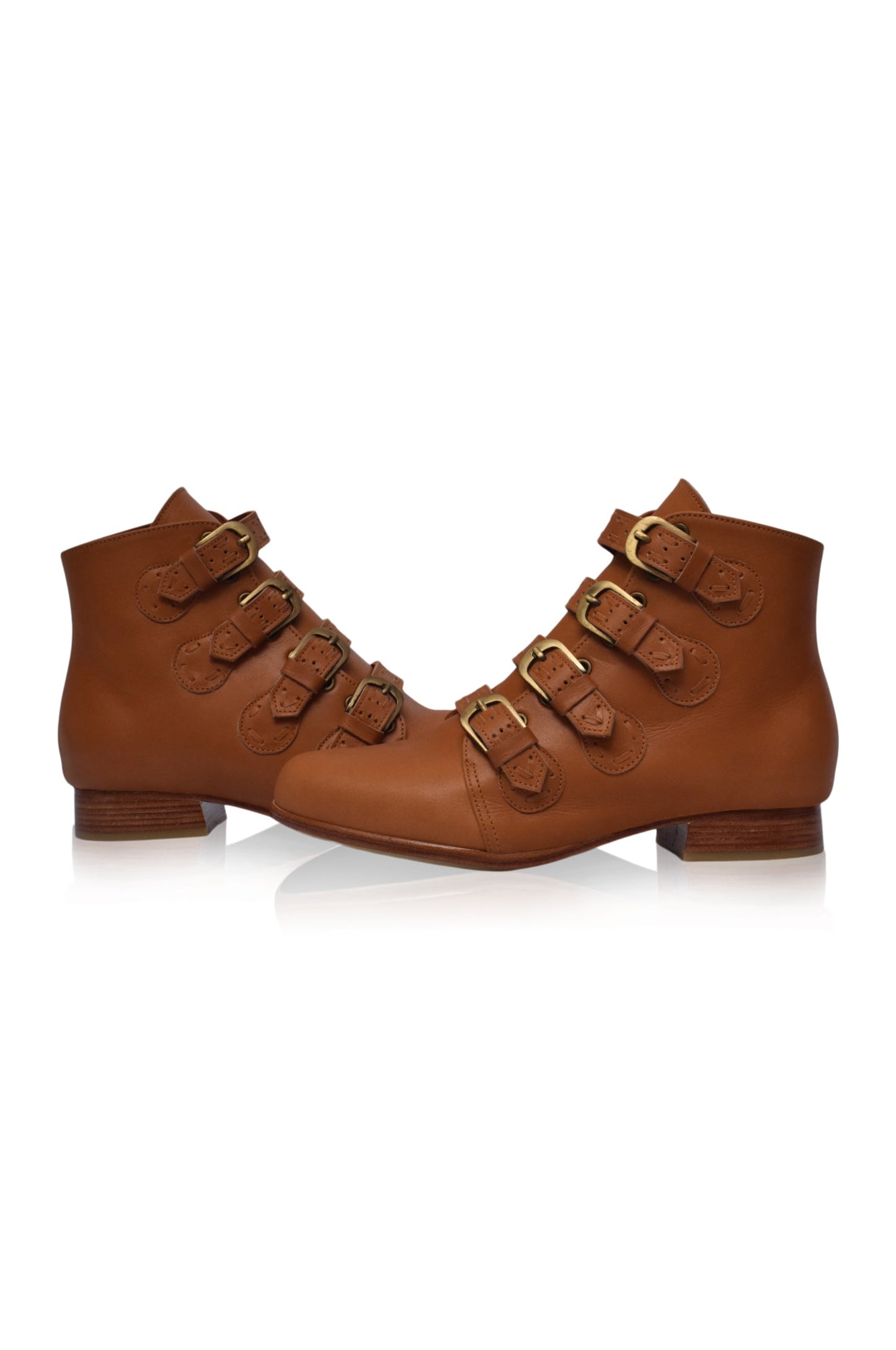 Wild Rose Leather Ankle Booties by ELF