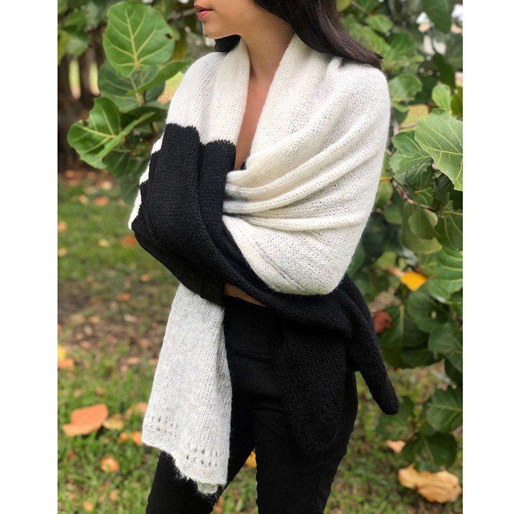 Color Block Alpaca Wrap Scarf by SLATE + SALT