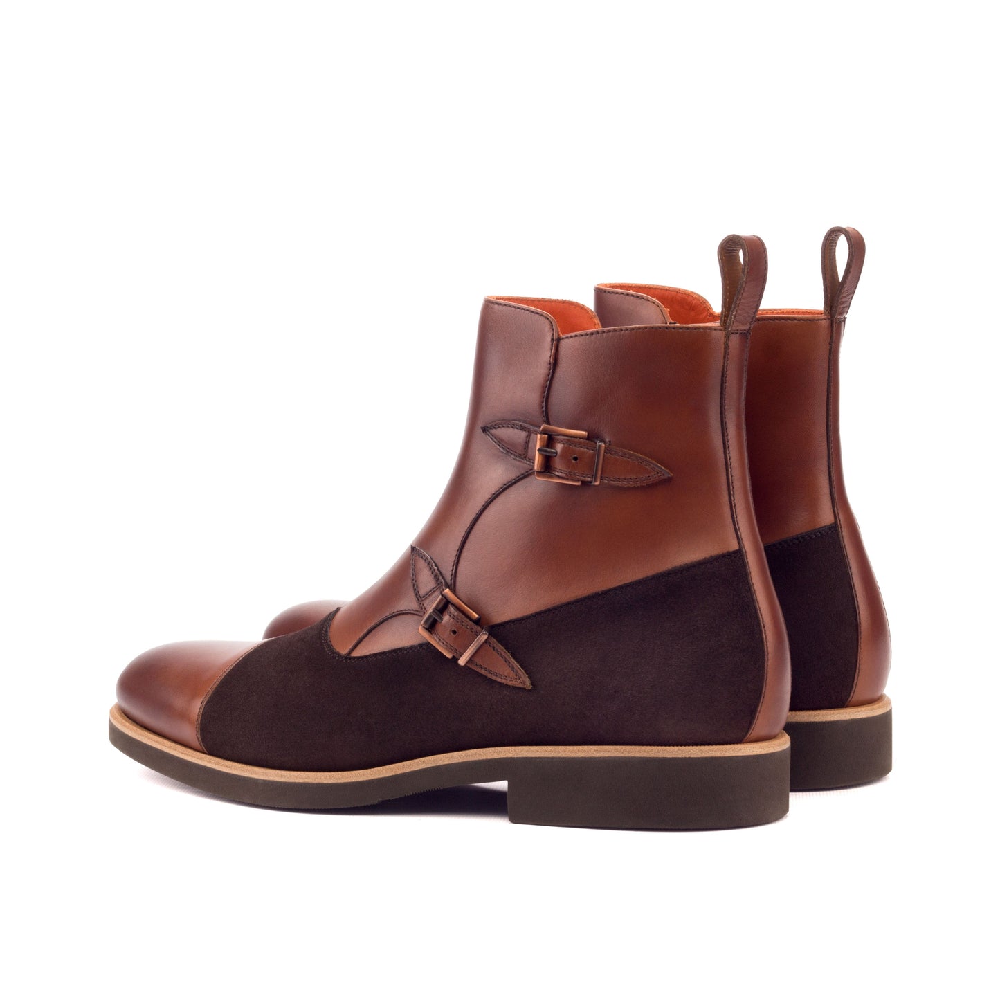 - OCTAVIAN - Unique Handcrafted Med Brown Painted Calf by Le Ruux