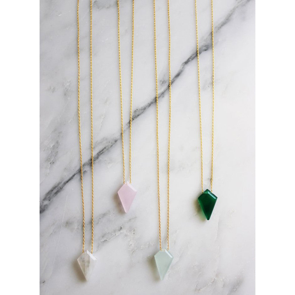 Diamond Gemstone Necklaces by SLATE + SALT