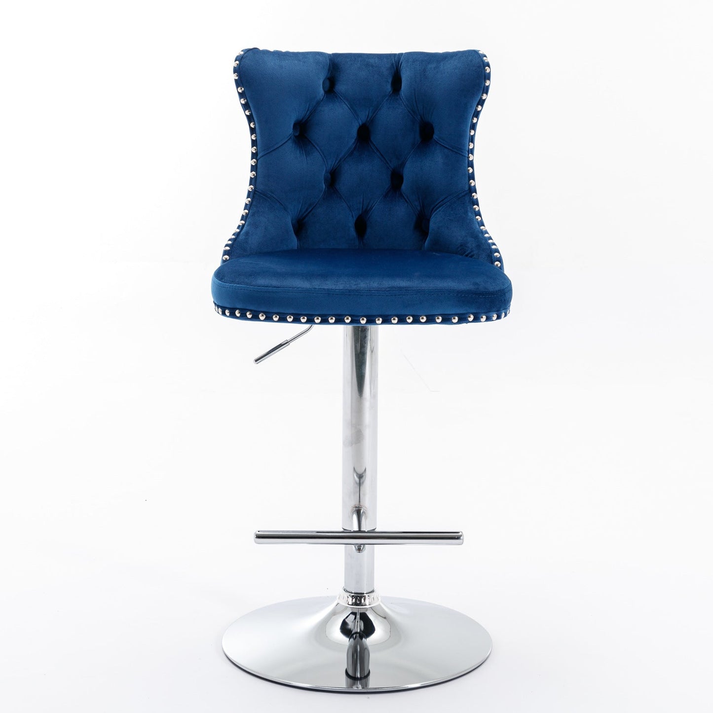 Set of 2 Swivel Velvet Barstools by Blak Hom