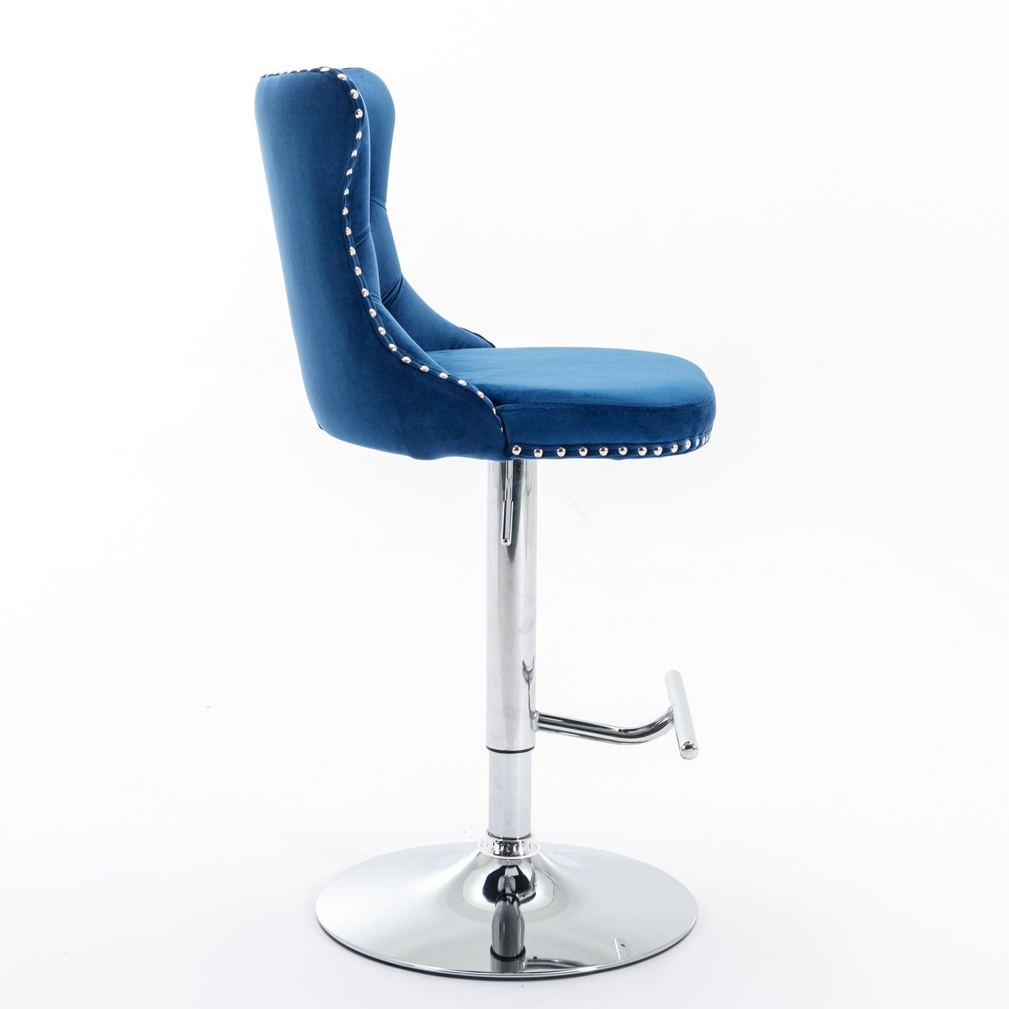 Set of 2 Swivel Velvet Barstools by Blak Hom