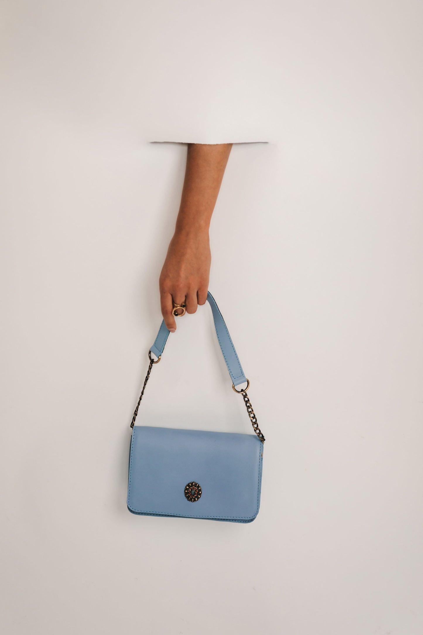Chain crossbody BAG - Blue Sky by BYNES NEW YORK | Apparel & Accessories