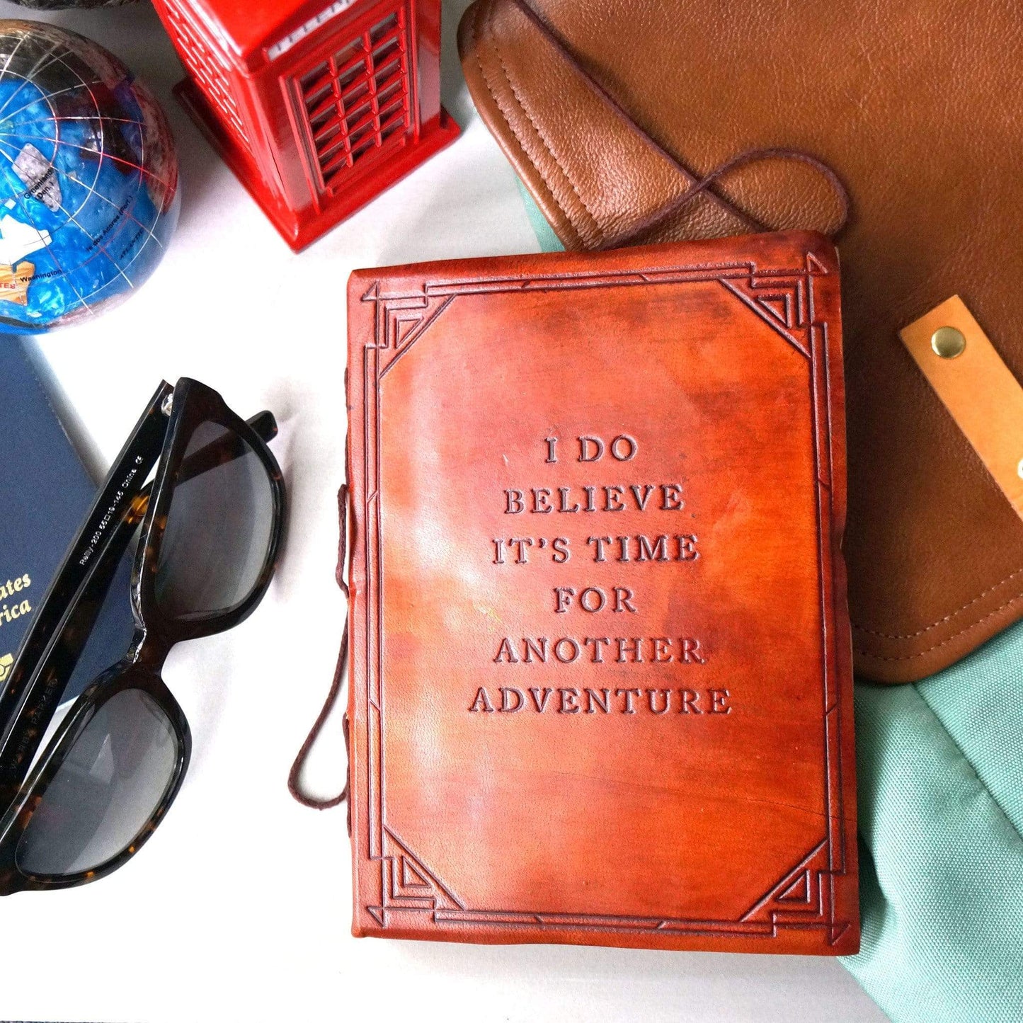 Another Adventure Quote Leather Journal