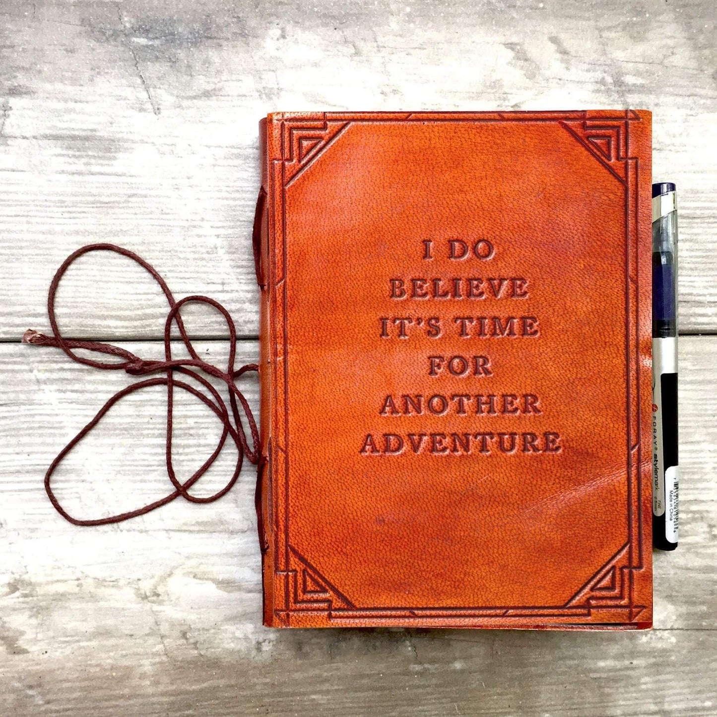 Another Adventure Quote Leather Journal