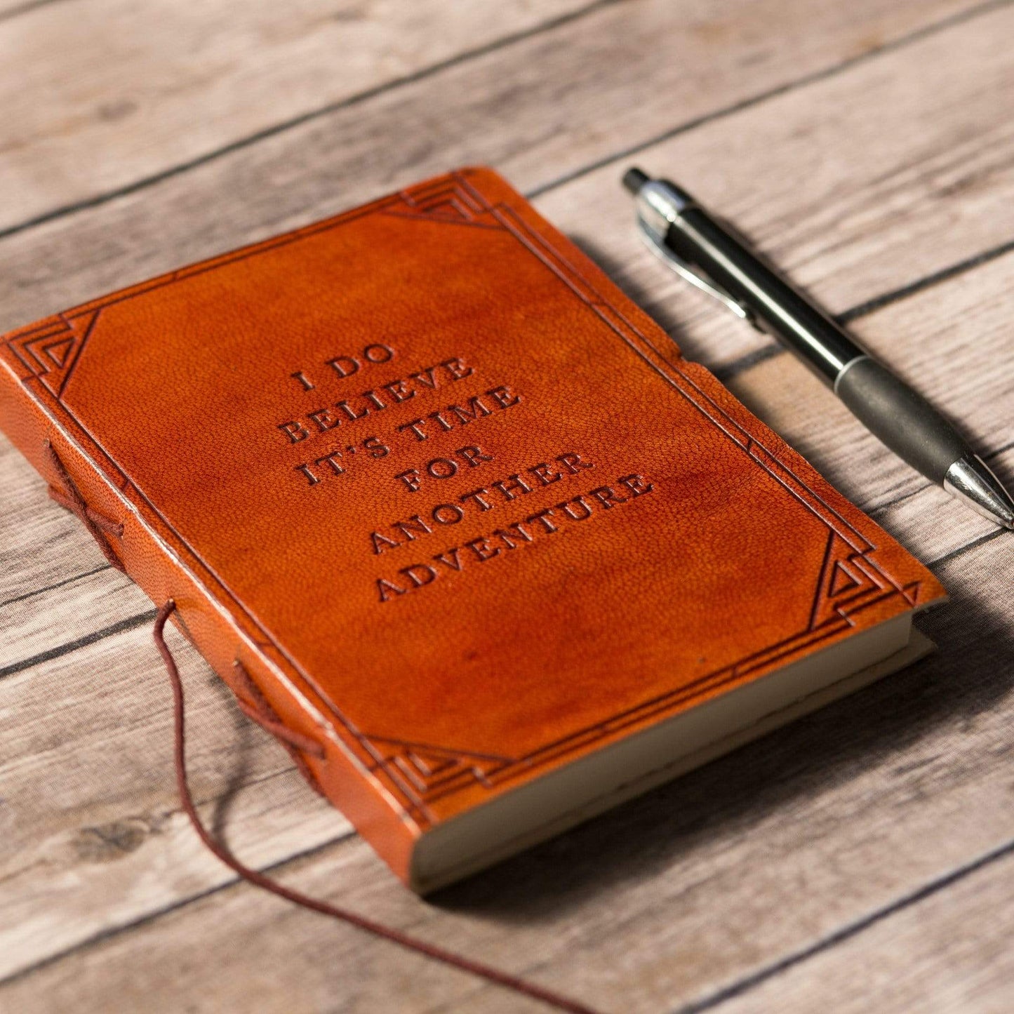 Another Adventure Quote Leather Journal