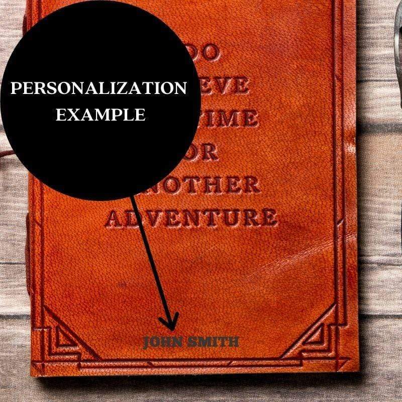 Another Adventure Quote Leather Journal
