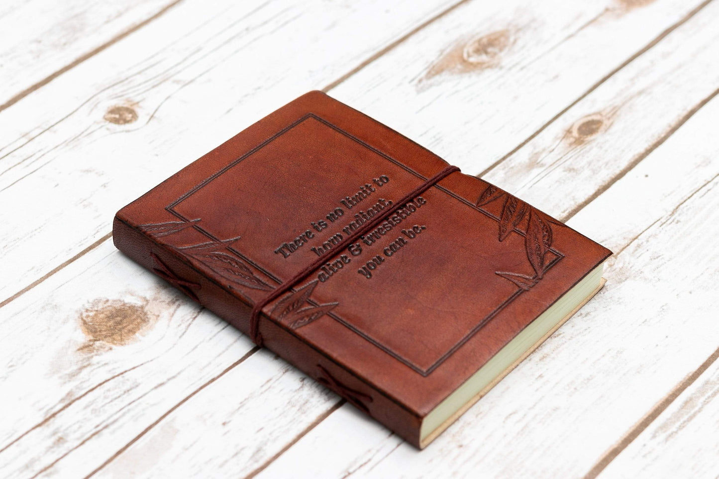 No Limit Quote 8x6 Leather Journal