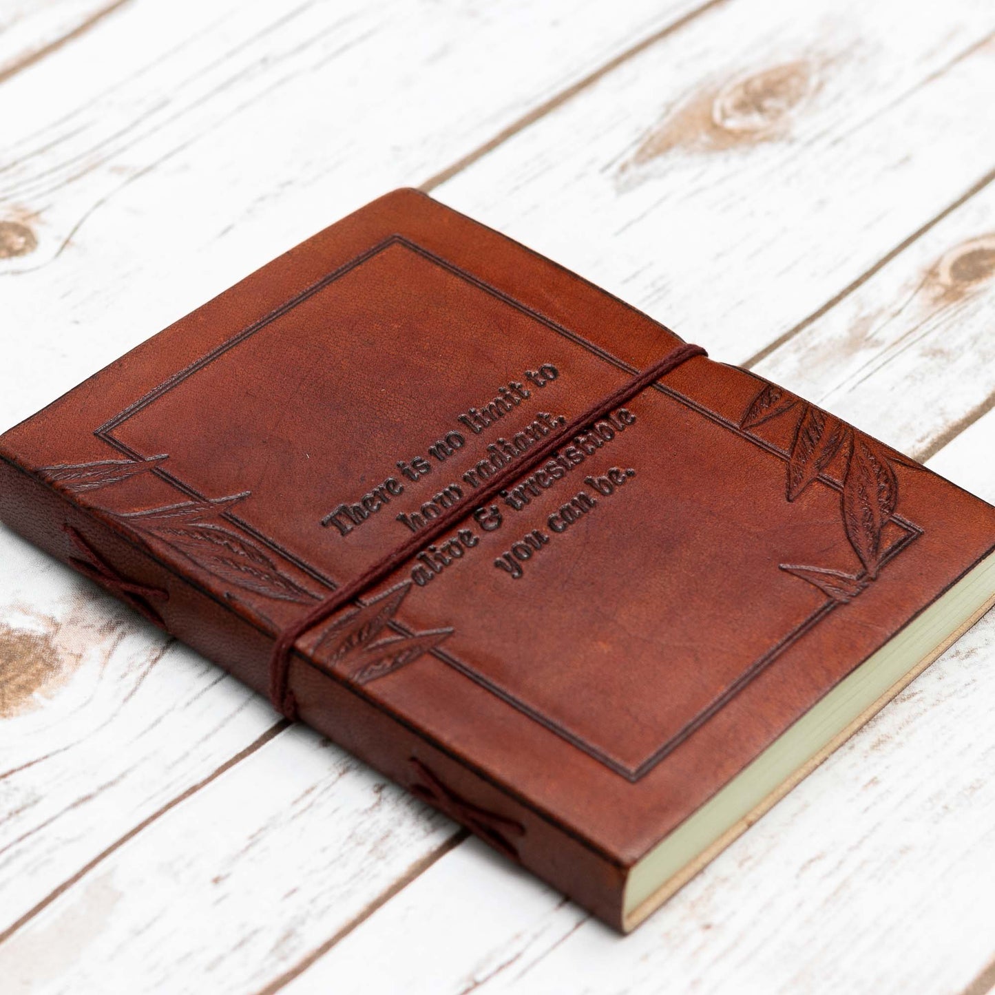 No Limit Quote 8x6 Leather Journal