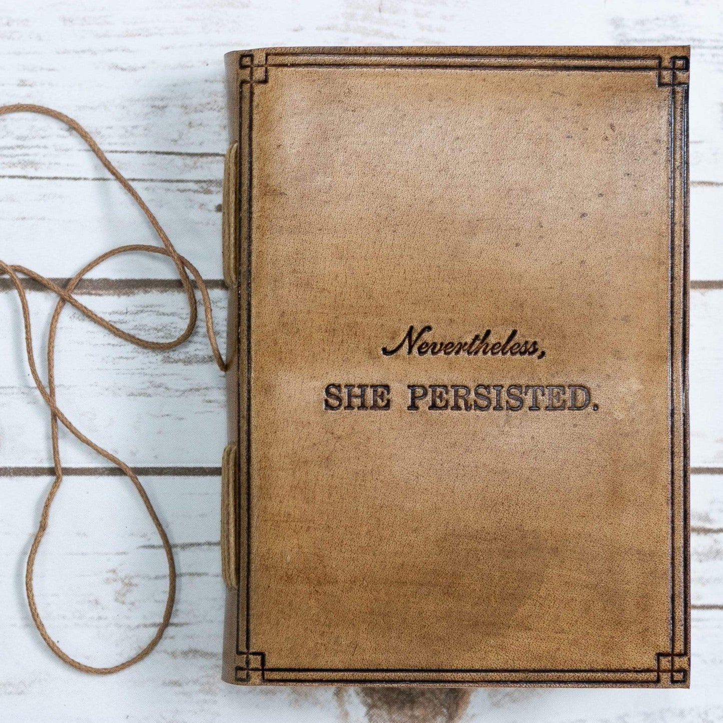 She Persisted Quote 7x5 Leather Journal