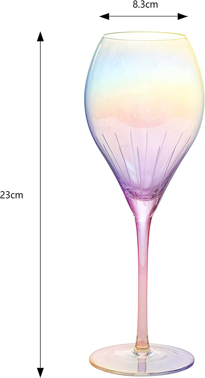 French Paris Collection Crystal Pink Champagne Flutes 5.6 oz Set Of 2
