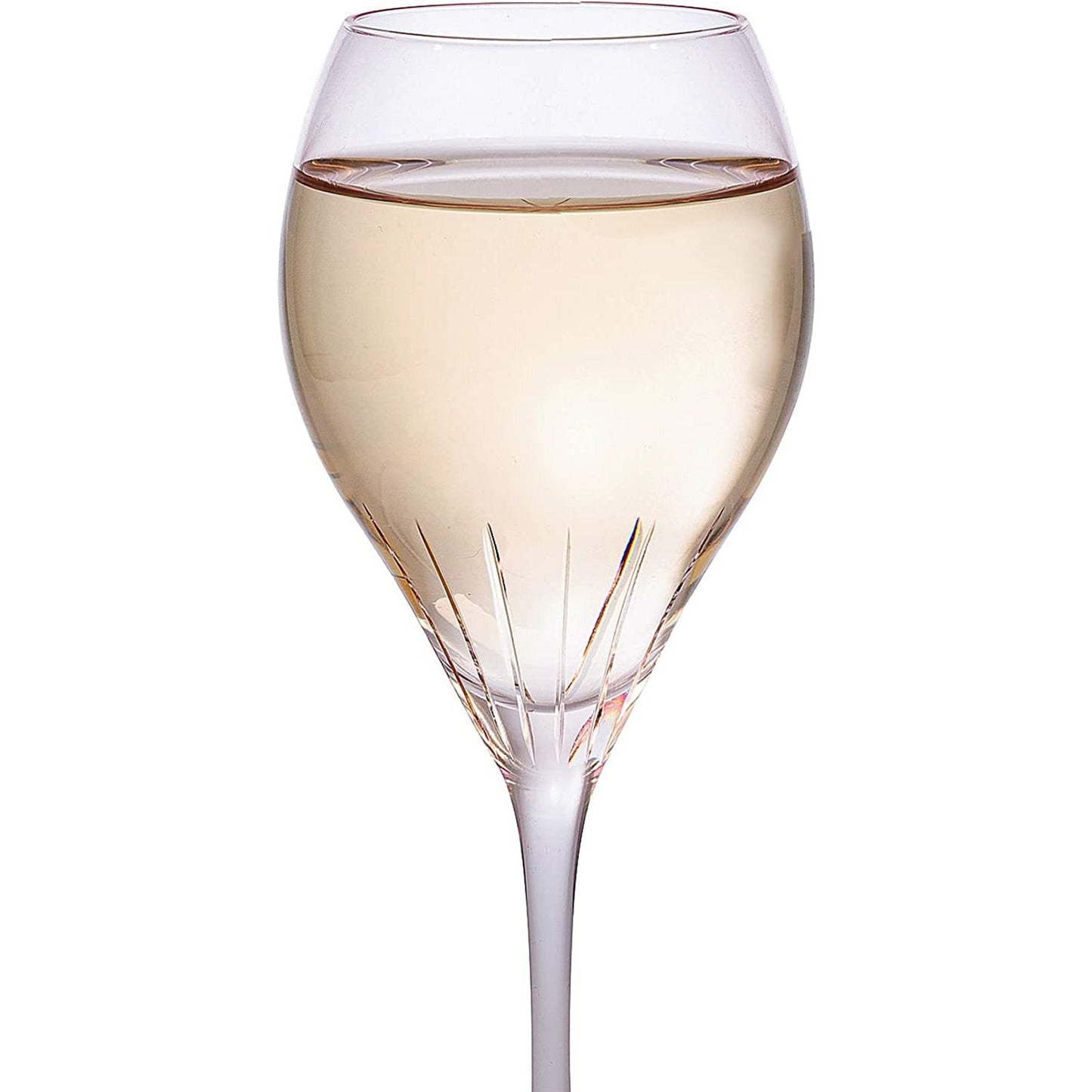 Paris Collection Crystal Pink Balloon Wine Glasses 14 oz Set of 4