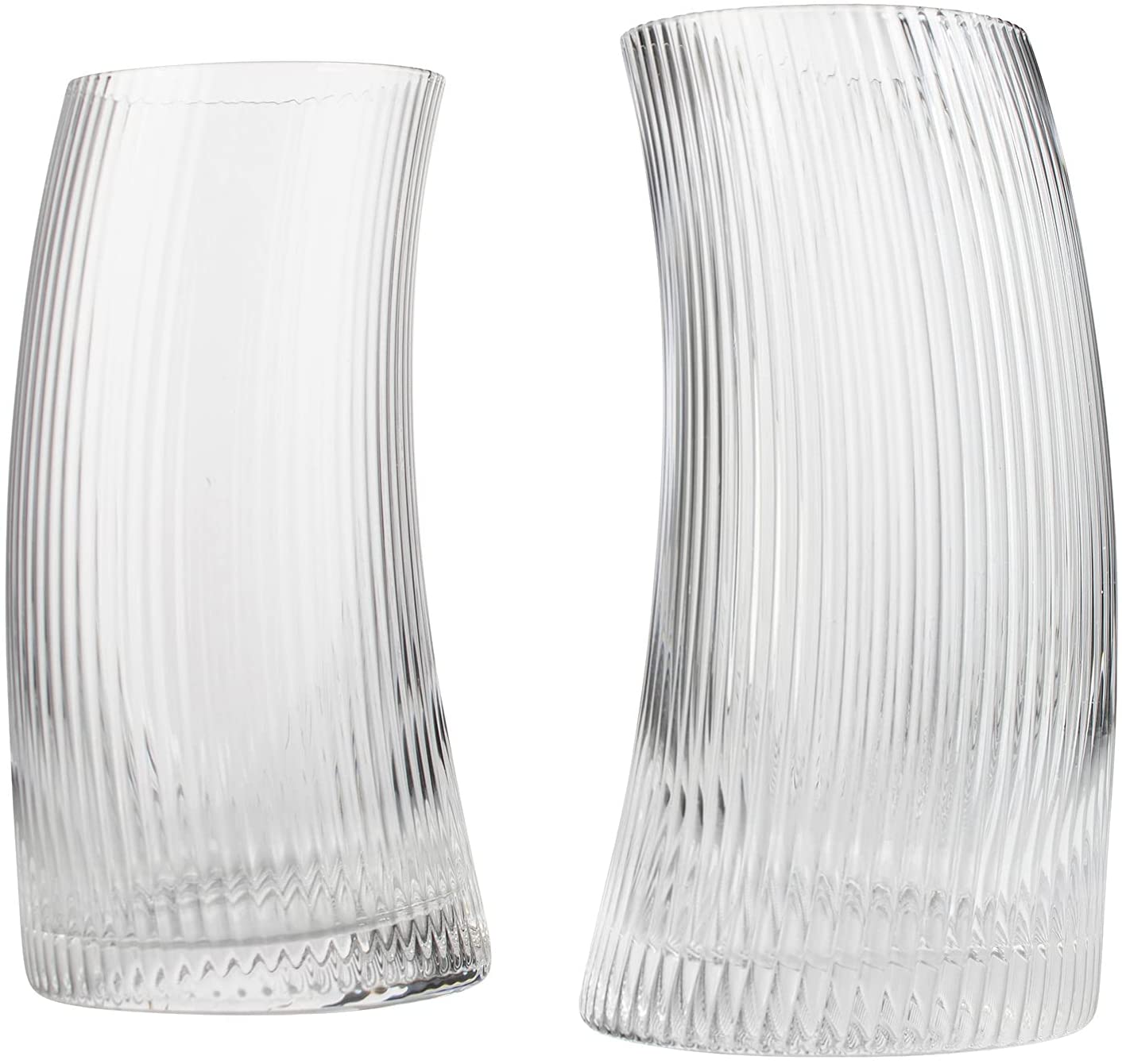 Curvy Cocktail Glasses 8 oz Set of 2