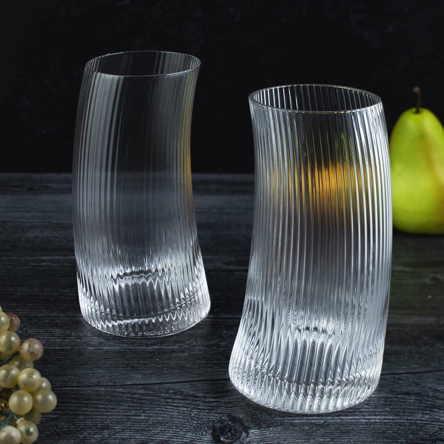 Curvy Cocktail Glasses 8 oz Set of 2