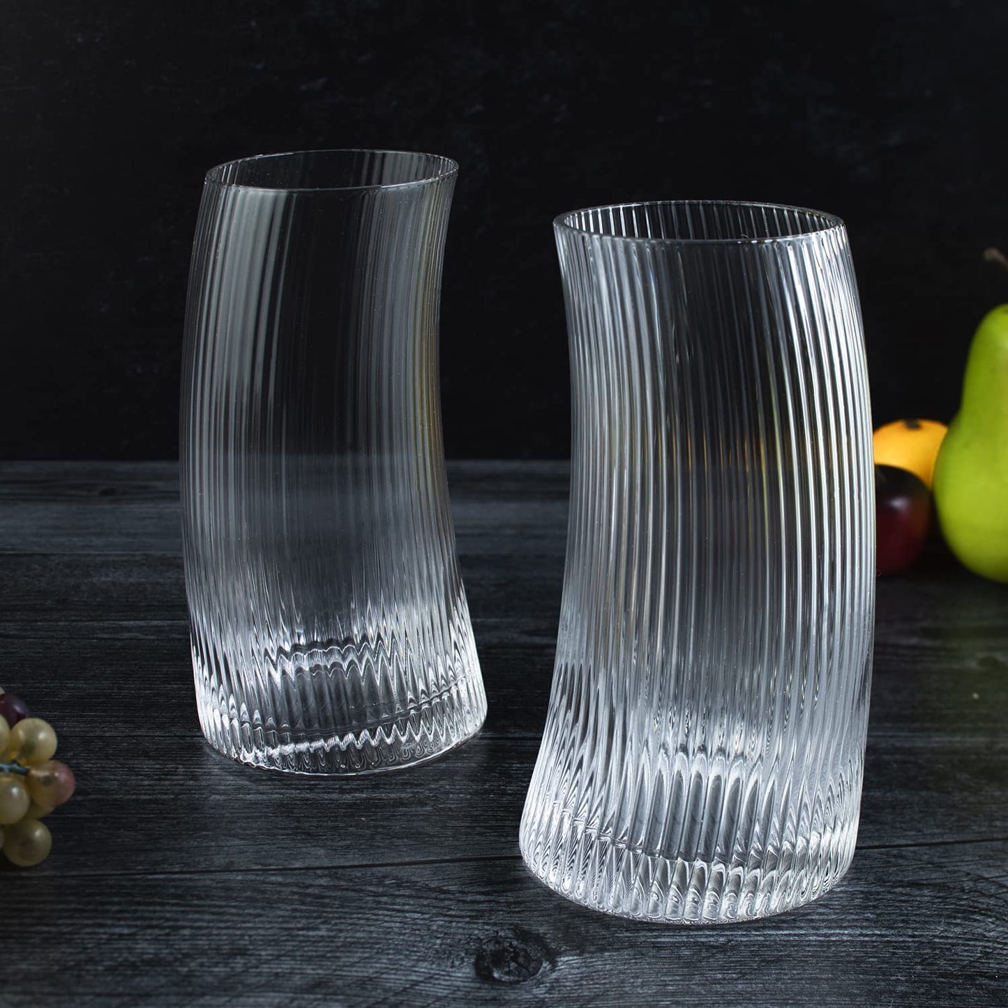 Curvy Cocktail Glasses 8 oz Set of 2